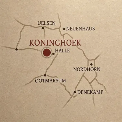 Karte Koninghoek — Halle, Grafschaft Bentheim